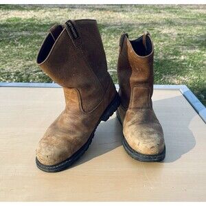 CAT Caterpillar Waterproof Pull-On Steel Toe Work Worn Boots P89882 Men’s 12 Wd